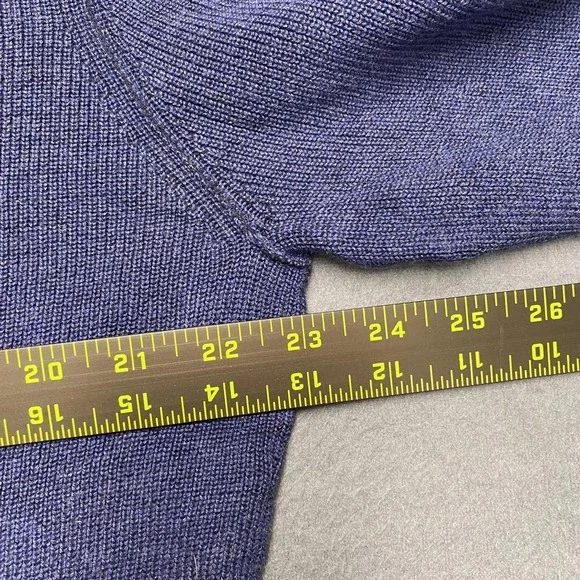 Tommy Bahama Sweater Mens‎ XL Blue 1/2 Zip Mock Neck Reversible Pima Cotton Knit - Picture 9 of 11